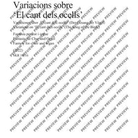 Variations on ‘El cant dels ocells’ (The Song of the Birds) - Choral Score