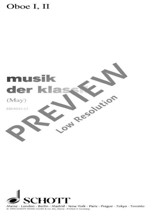 Music for Classic - Oboe I/ii