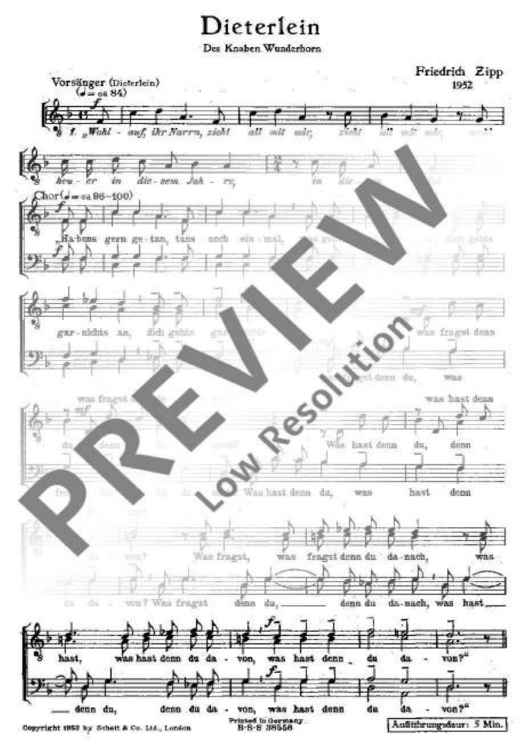 Dieterlein - Choral Score