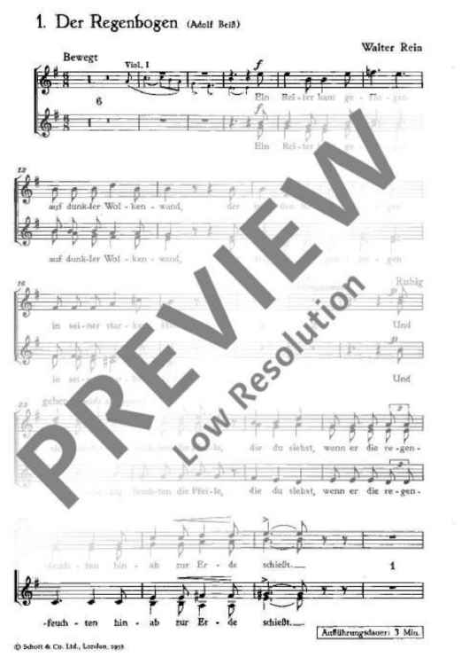 Regenbogen - Choral Score