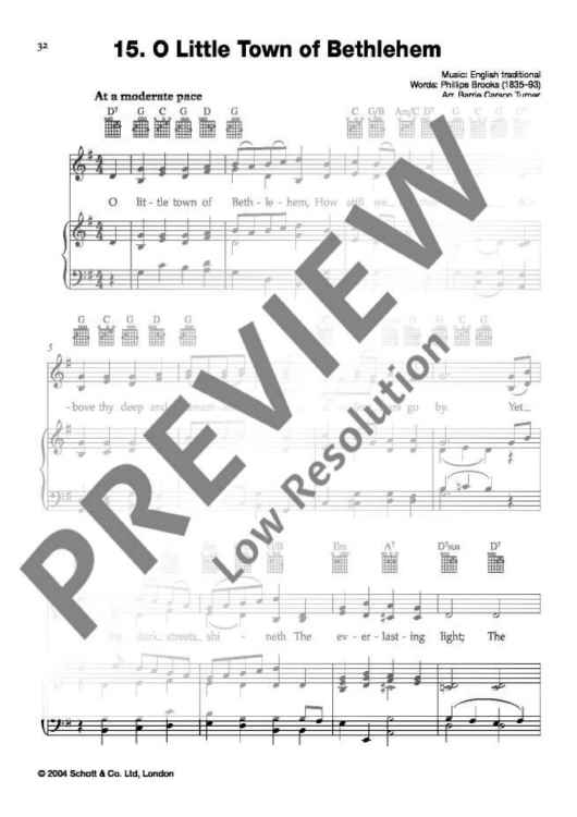 O Little Town of Bethlehem in G major