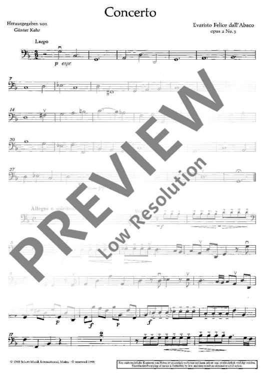 Concerto G Minor - Bassi