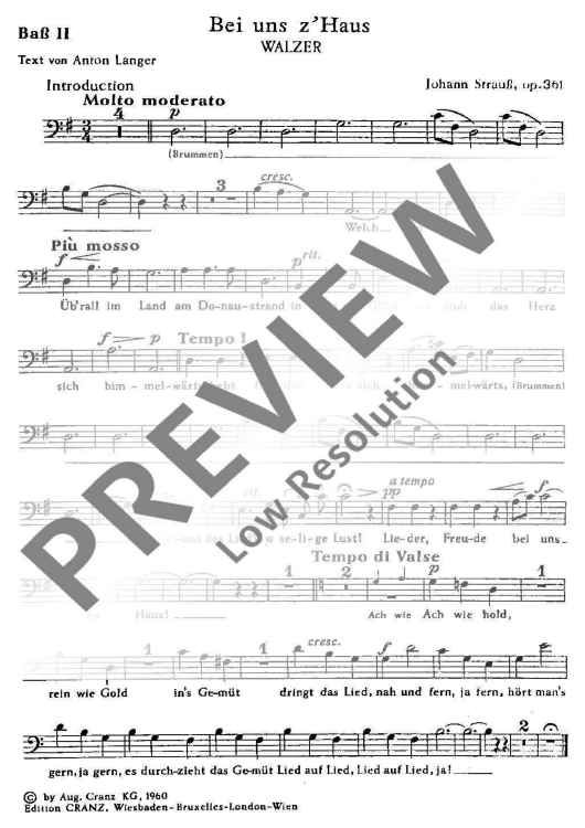 Bei uns z' Haus - Bass Ii