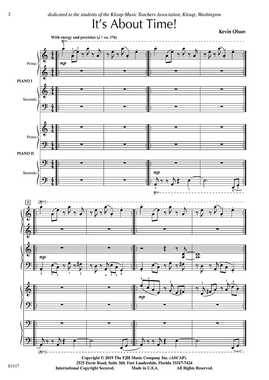 It's About Time! - Score