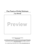 Five Poems of Emily Dickinson