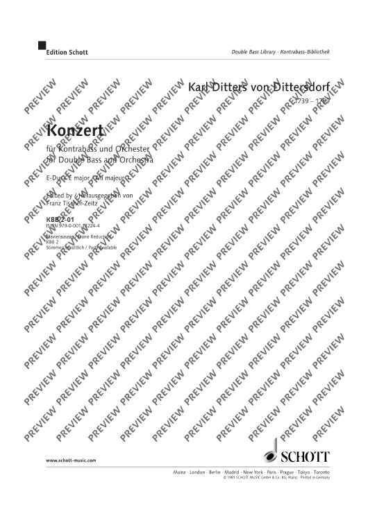 Concerto E Major - Score