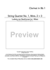 String Quartet No. 1, Mvts. 2 and 3 - Bb Clarinet 1