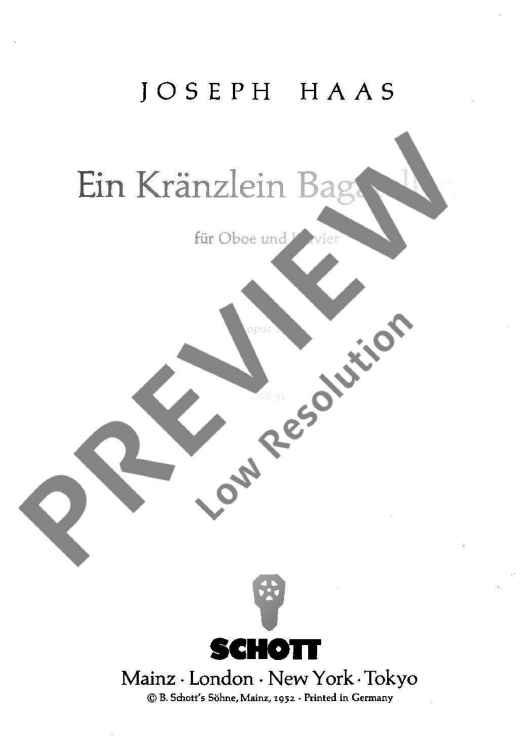 Ein Kränzlein Bagatellen