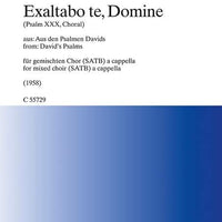Exaltabo te, Domine (Psalm 30, Choral) - Choral Score