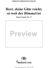 "Herr, deine Güte reicht so weit der Himmel ist", Aria, No. 3 from Cantata No. 17: "Wer Dank opfert, der preiset mich" - Piano Score
