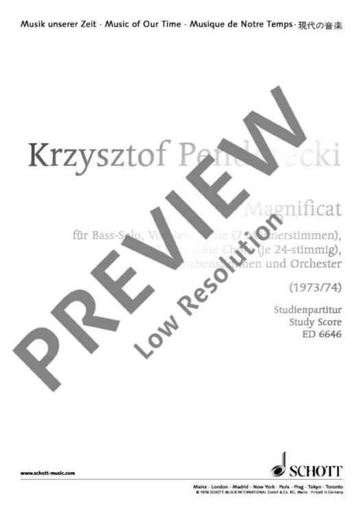 Magnificat - Full Score