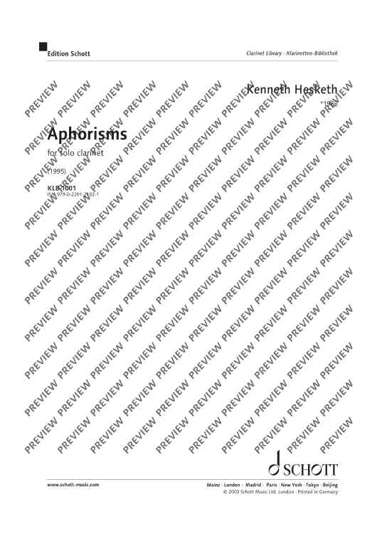 Aphorisms - Score