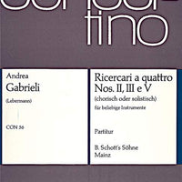 Ricercari a quattro - Score
