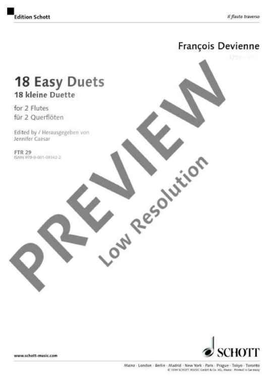 18 Easy Duets - Performing Score