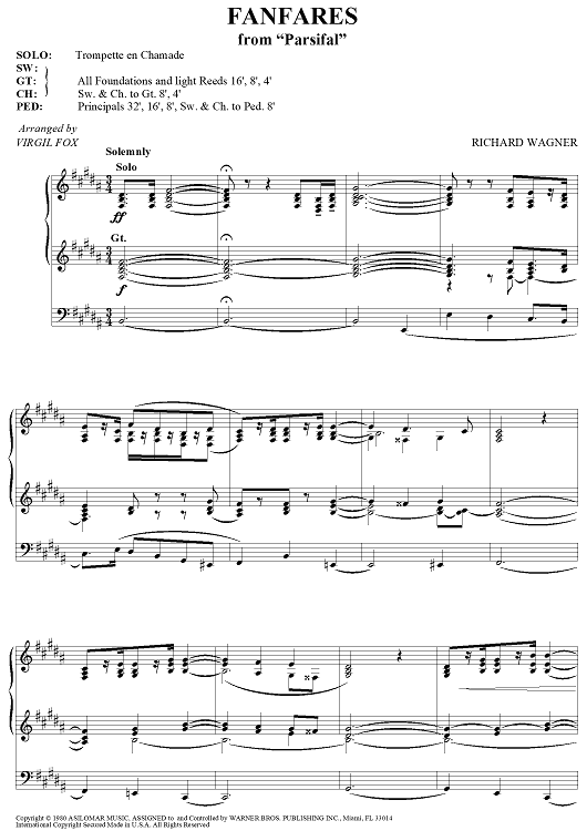 Fanfares - from "Parsifal"