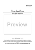 Three Reed Trios - Bassoon