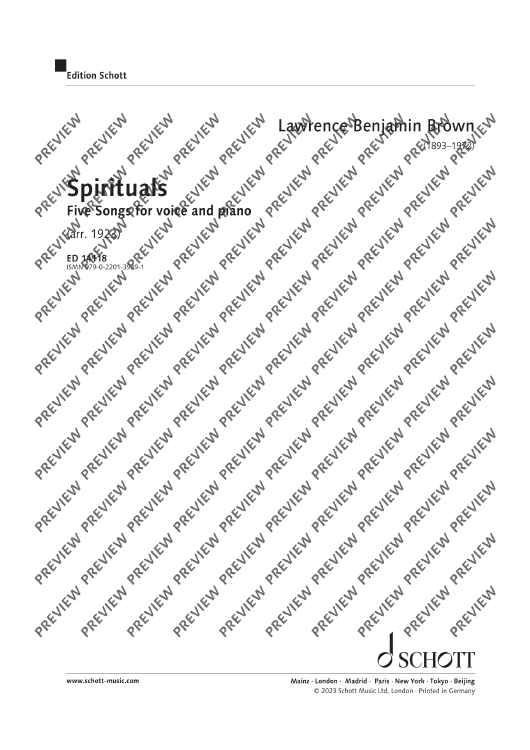 Spirituals - Score