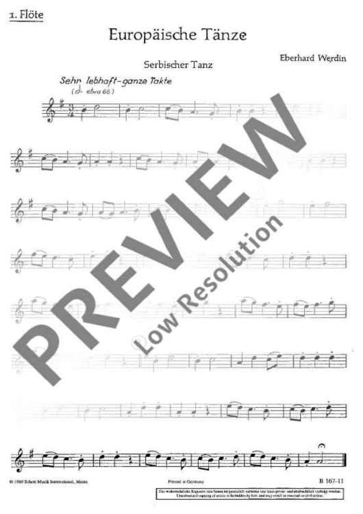 European Dance - Treble Recorder I, Flute I