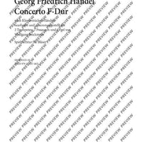 Concerto F Major - Score