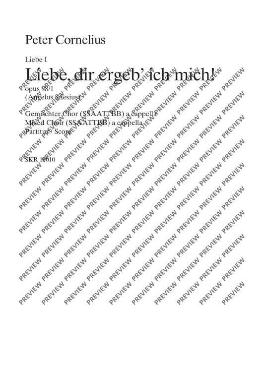 Liebe - Choral Score