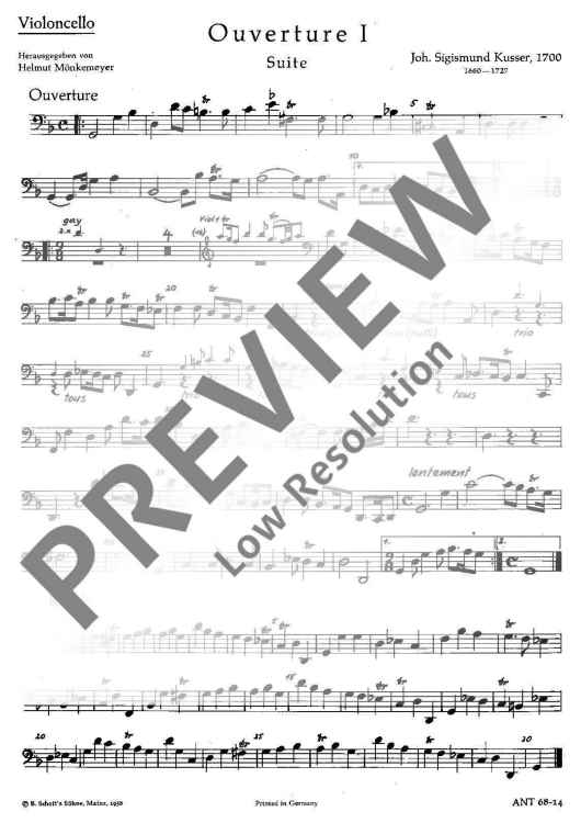 Overture I - Cello/bassoon/double Bass