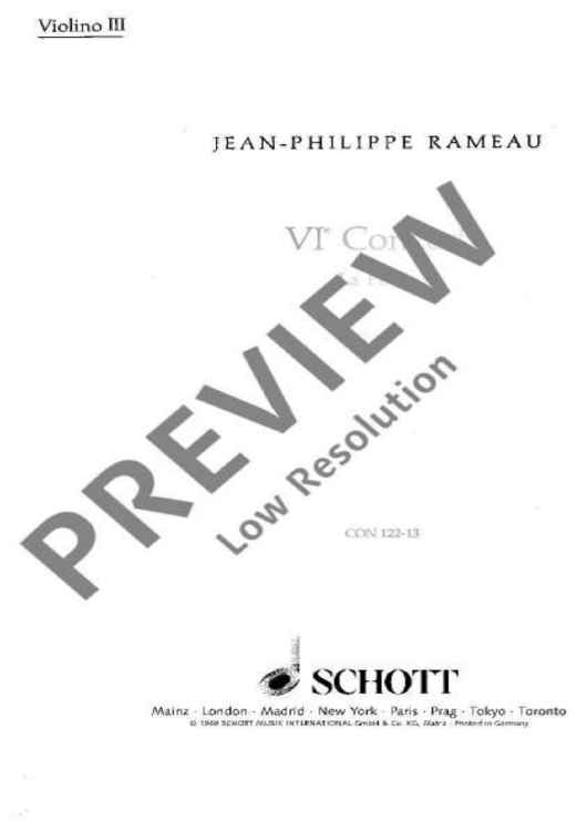 VI. Concert in G minor - Violin Iii