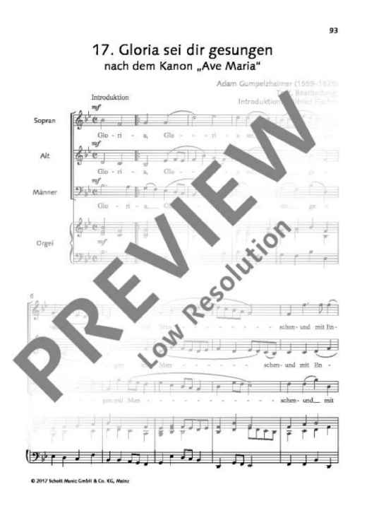 Gloria sei dir gesungen