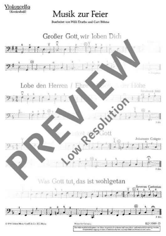 Musik zur Feier - Cello/double Bass