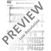 Und in dem Schneegebirge - Choral Score