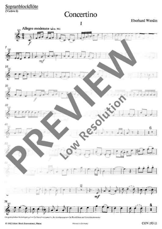 Concertino - Descant Recorder/violin I