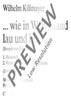 ... wie in Welschland lau und blau ... - Choral Score