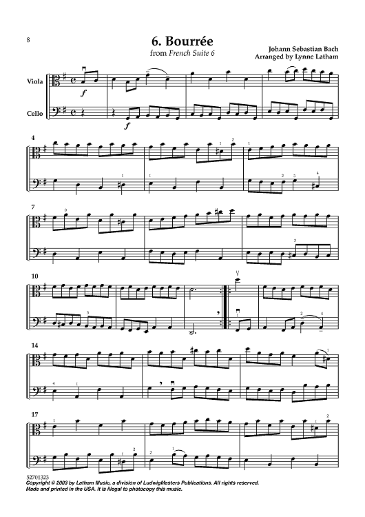 Bourrée - from French Suite 6