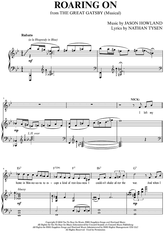 Roaring On - from The Great Gatsby (Musical)