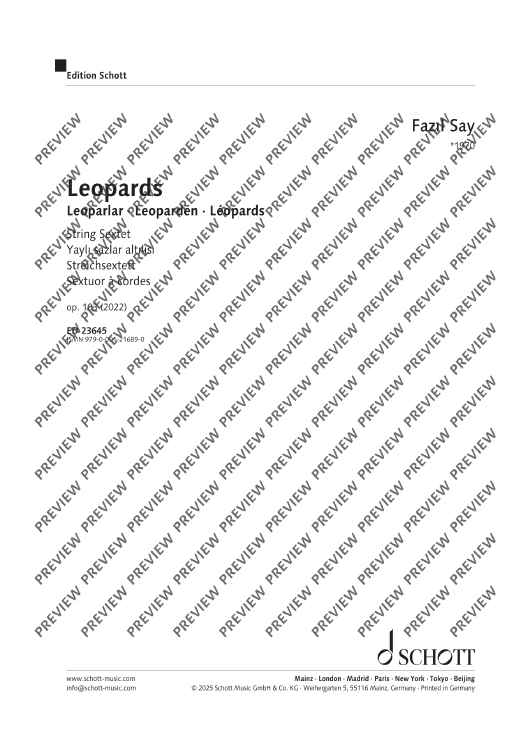 Leopards - Score and Parts