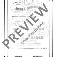 Missa Solemnis - Choral Score