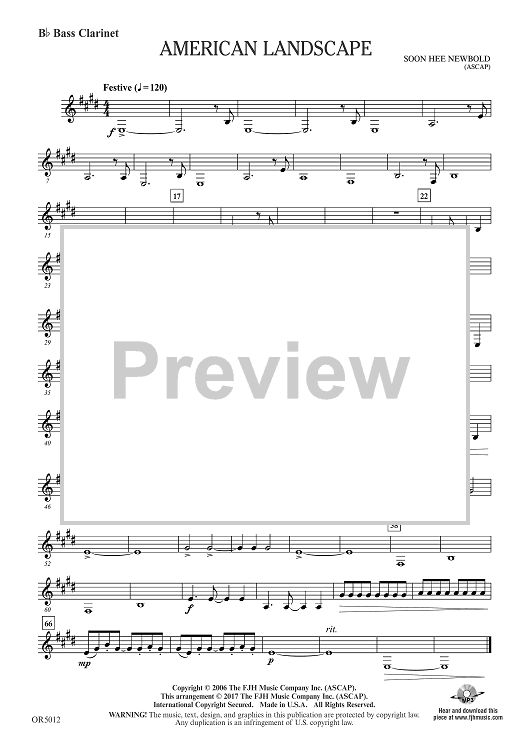 American Landscape - Bb Bass Clarinet