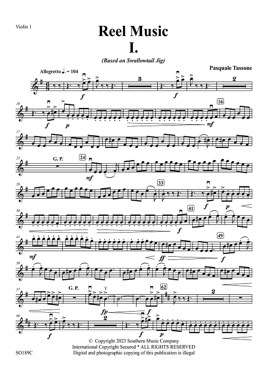 Reel Music - Violin 1