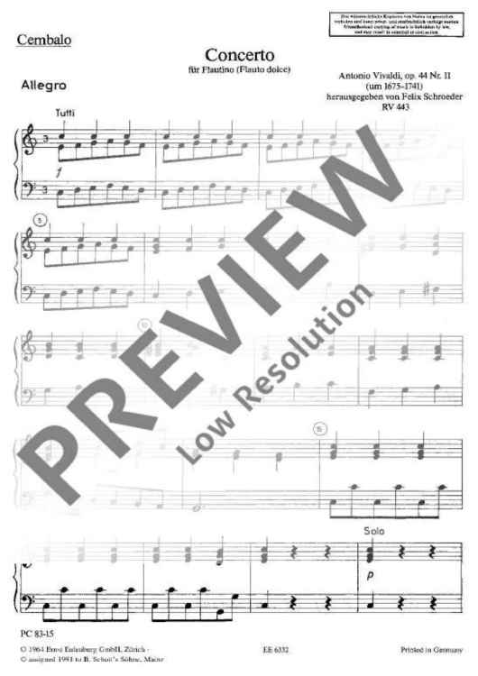 Concerto C Major - Harpsichord/Piano