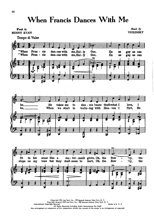 When Francis Dances With Me