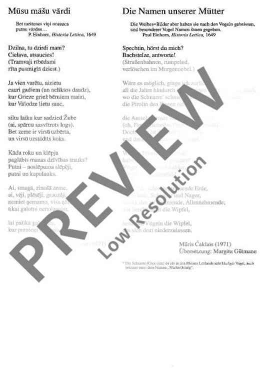 Musu mašu vardi - Choral Score