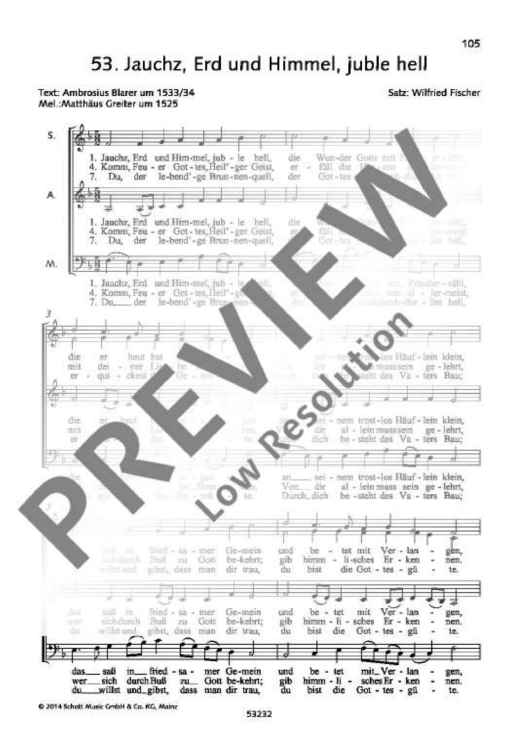 Jauchz, Erd und Himmel, juble hell