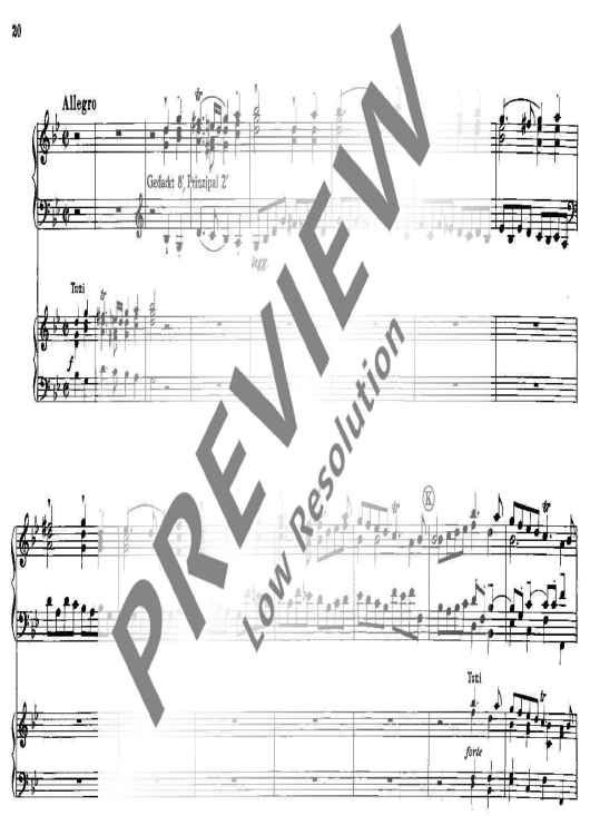 Organ Concerto No. 3 G Minor - Organ Reduction