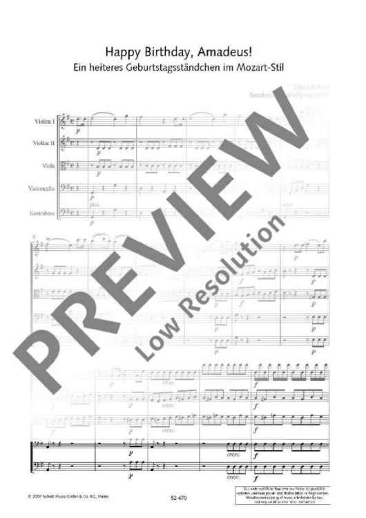 Happy Birthday, Amadeus! - Score and Parts