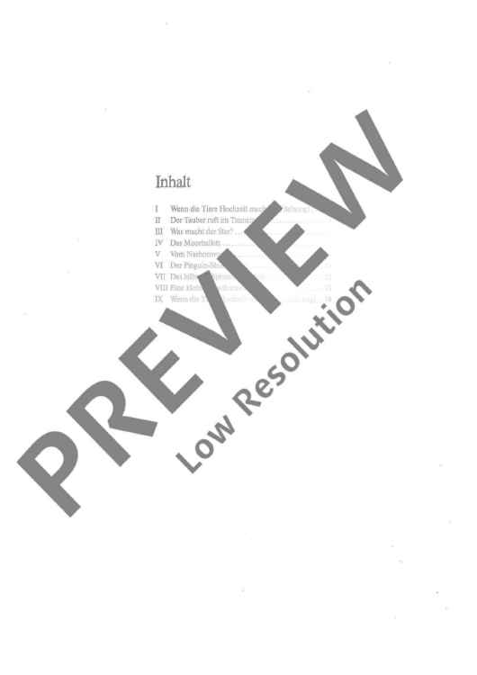 Wenn die Tiere Hochzeit machen - Choral Score