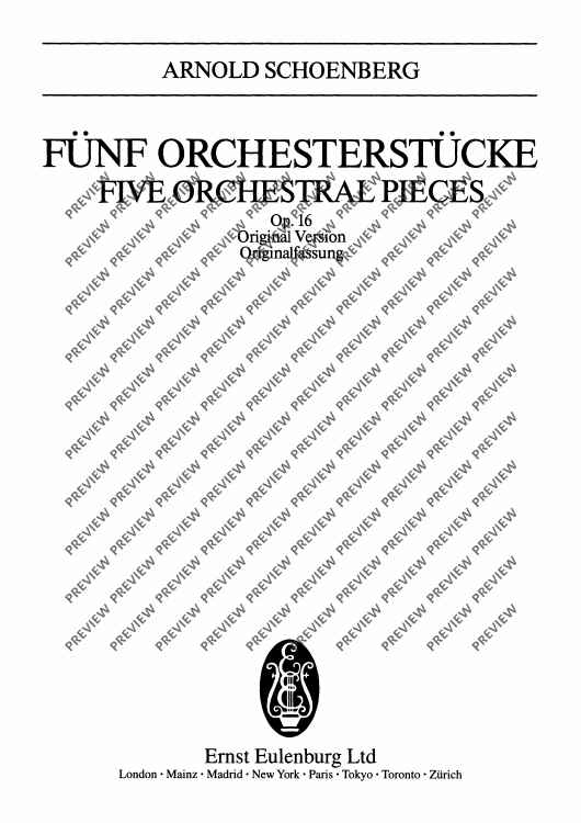 5 Orchestral Pieces - Full Score