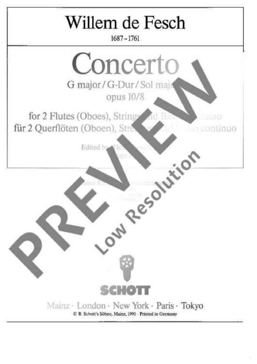 Concerto G Major - Piano Score and Solo Part