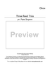 Three Reed Trios - Oboe
