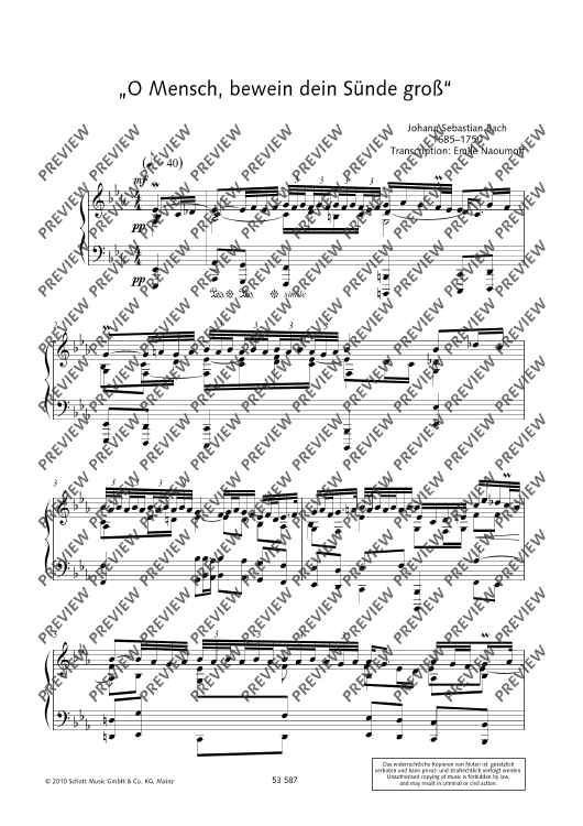 "O Mensch bewein dein Sünde groß"