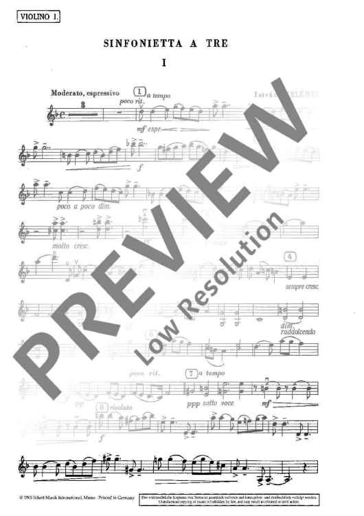 Sinfonietta a tre - Violin I