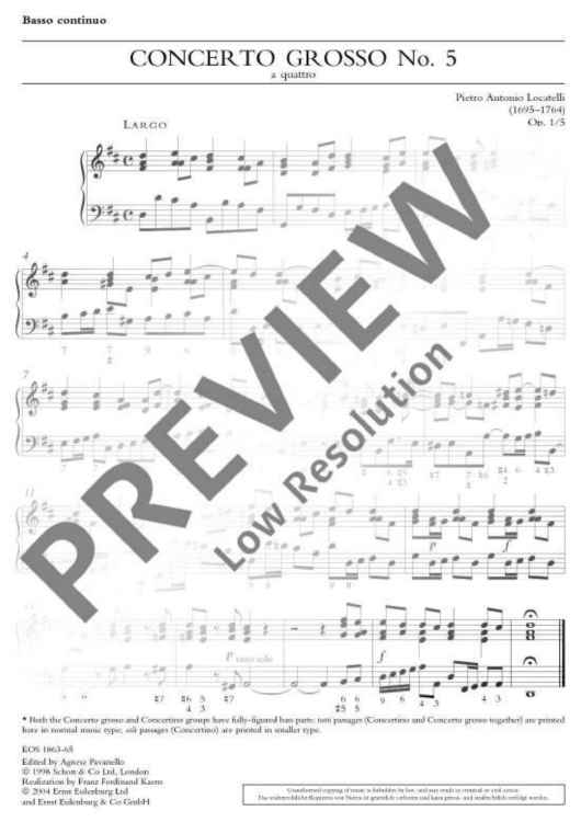 Concerto Grosso - Basso Continuo